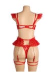 PleazureX sexy kanten lingerie set rood