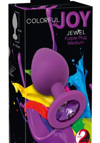 Juwel Lila Stecker Medium