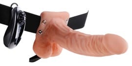 7“ Vibrating Hollow Strap-on