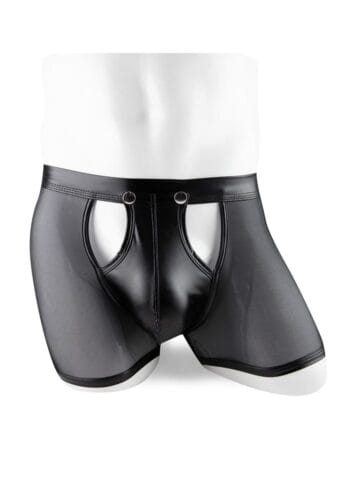 PleazureX Leder Boxer mit abnehmbarem Schritt