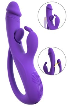 Rabbit Vibrator with G-Spot/Anal Tickler